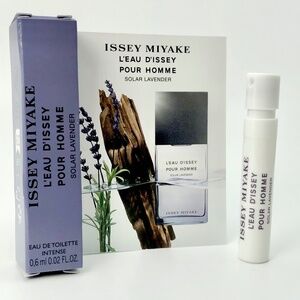 ❤️ 4 for $25 Issey Miyake SOLAR LAVENDER l’eau d’issey Mini Travel Vial NEW